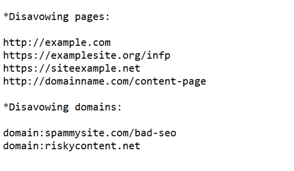 Disavow link list for better domain authority