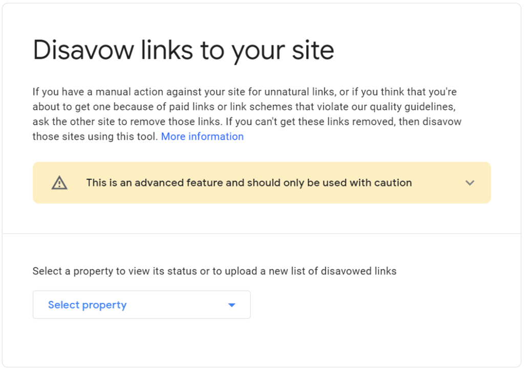 Disavow bad links to improve domain authority